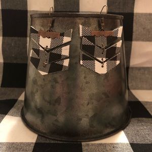 Plaid Dangle earrings $12